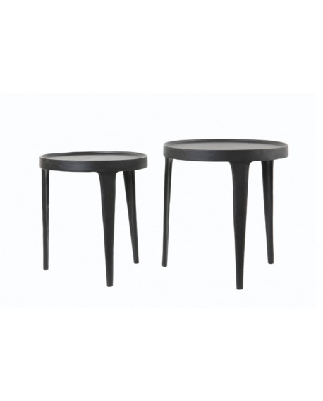 SET DE TABLES D'APPOINT EN MÉTAL TOBIAS LIGHT & LIVING