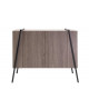 MEUBLE BOIS/METAL 2 PORTES - ART DE FER