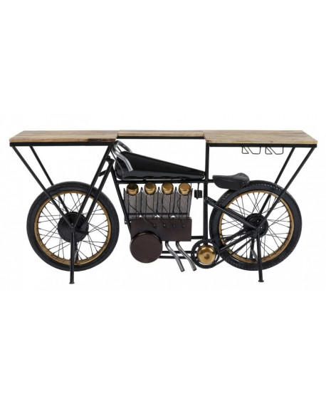 TABLE DE BAR MOTO NOIRE KARE DESIGN