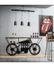 TABLE DE BAR MOTO NOIRE KARE DESIGN