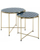 TABLES D'APPOINT PRIYA BLEUES SET DE 2 KARE DESIGN