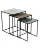 TABLES D'APPOINT RAY CARRÉES SET DE 3 KARE DESIGN