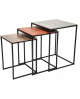 TABLES D'APPOINT LOFT SQUARE VINTAGE SET DE 3 KARE DESIGN