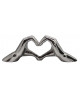 SCULPTURE MAINS COEUR GRAND MODELE GILDE