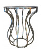 GUERIDON MARBRE ET CHROME R.V.ASTLEY