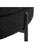 FAUTEUIL NOBLE TEDDY CURL BLACK PRESENT TIME