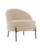 FAUTEUIL NOBLE TEDDY CURL BLACK PRESENT TIME