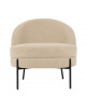 FAUTEUIL NOBLE TEDDY CURL BLACK PRESENT TIME
