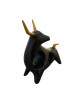 STATUETTE TAUREAU NOIR/OR SOCADIS