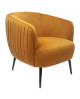 FAUTEUIL EFFET PLISSE VELOURS BICOLORE SO SKIN IDASY