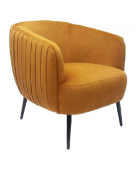 FAUTEUIL EFFET PLISSE VELOURS BICOLORE SO SKIN IDASY