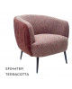 FAUTEUIL EFFET PLISSE VELOURS BICOLORE SO SKIN IDASY