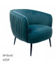 FAUTEUIL EFFET PLISSE VELOURS BICOLORE SO SKIN IDASY