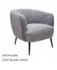 FAUTEUIL EFFET PLISSE VELOURS BICOLORE SO SKIN IDASY