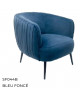 FAUTEUIL EFFET PLISSE VELOURS BICOLORE SO SKIN IDASY