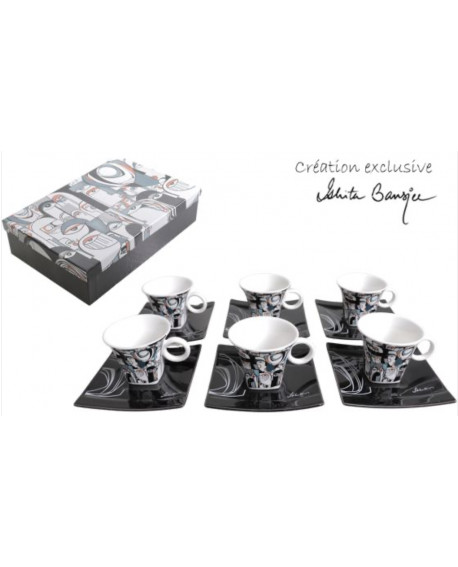 COFFRET 6 TASSES ISHITA BANERJEE SOCADIS