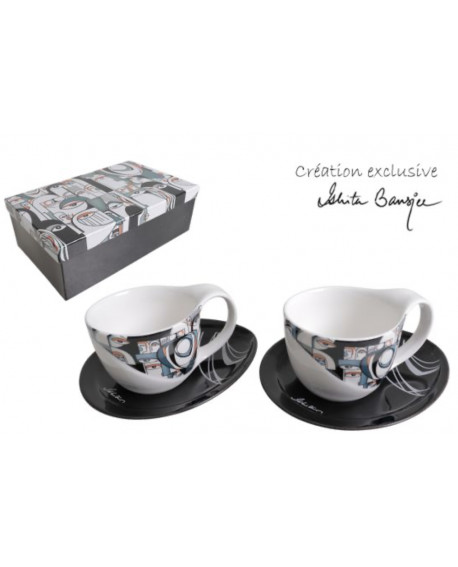 COFFRET 2 TASSES À THÉ ISHITA BANERJEE SOCADIS