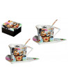 COFFRET 2 TASSES TRIANGLES 180ML + SS TASSES LOUI JOVER FRIDA KAHLO SOCADIS