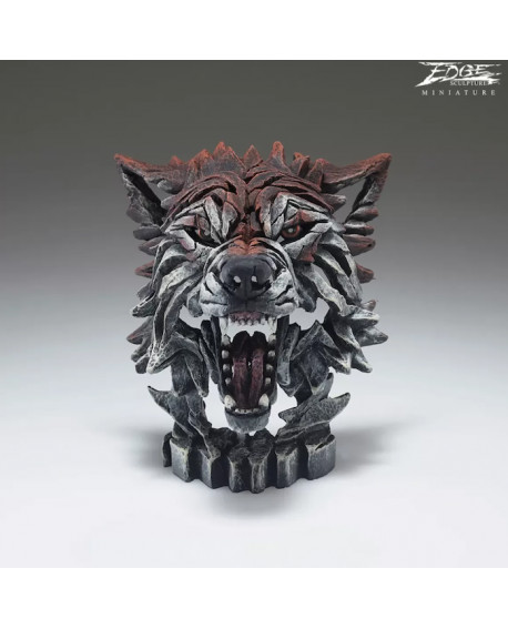 WOLF BUST MINIATURE BY EDGE SCULPTURE