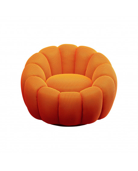 FAUTEUIL PIVOTANT PEPPO BLOOM ORANGE KARE DESIGN