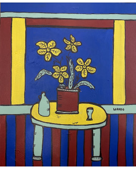 TOILE BOUQUET DE FLEURS LORADO 46 x 55 cm