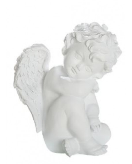 FIGURINE ANGE BLANC MAT GILDE