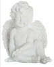FIGURINE ANGE BLANC MAT GILDE