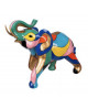 FIGURINE ELEPHANT MULTICOLORE GILDE