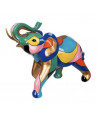 FIGURINE ELEPHANT MULTICOLORE GILDE