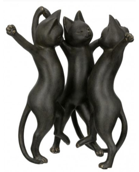 FIGURINE CHAT NOIR GILDE