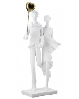SCULPTURE COUPLE BALLONS GILDE