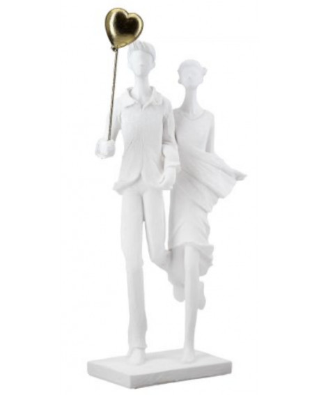 SCULPTURE COUPLE BALLONS GILDE