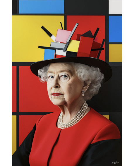 TABLEAU QUEEN ELIZABETH MONDRIAN CM CREATION