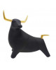 STATUETTE TAUREAU NOIR/OR SOCADIS
