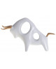 STATUETTE TAUREAU BLANC/OR SOCADIS