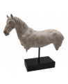 SCULPTURE BUSTE CHEVAL EFFET BOIS SOCADIS