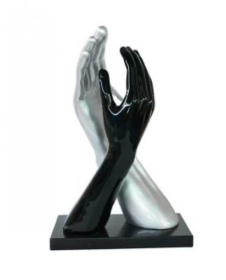 SCULPTURE DEUX MAINS SUR SOCLE SOCADIS