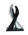 SCULPTURE DEUX MAINS SUR SOCLE SOCADIS