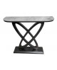 CONSOLE ELLIPSE EFFET MARBRE GRIS SOCADIS