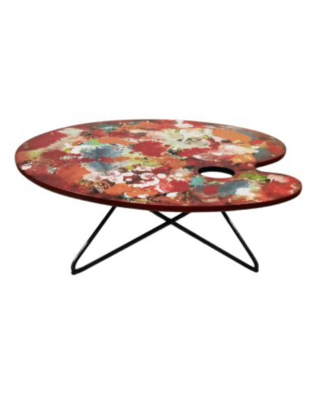 TABLE BASSE PALETTE DE PEINTURE SOCADIS