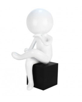 HOMME BLANC GROSSE TETE PENSEUR SOCADIS