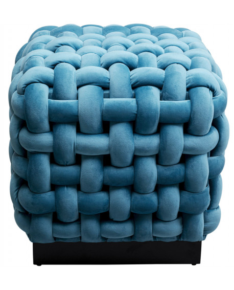 TABOURET WEAVE SQUARE BLEU KARE DESIGN