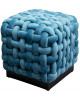 TABOURET WEAVE SQUARE BLEU KARE DESIGN