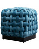 TABOURET WEAVE SQUARE BLEU KARE DESIGN