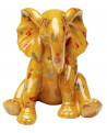 FIGURINE DÉCORATIVE ELEPHANT DOTS JAUNE KARE DESIGN