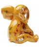 FIGURINE DÉCORATIVE ELEPHANT DOTS JAUNE KARE DESIGN