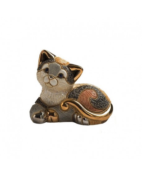 STATUETTE BEBE CHAT CALICO DE ROSA