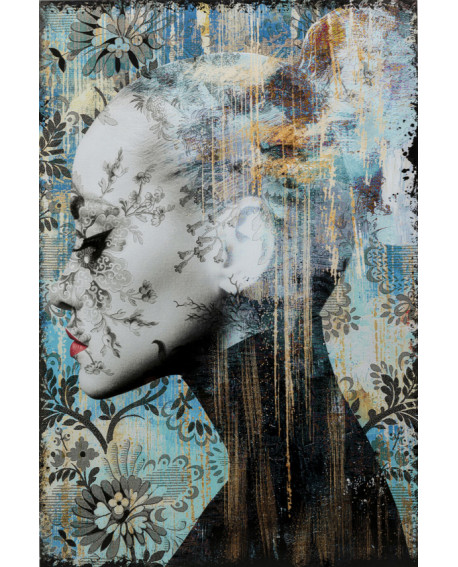 TABLEAU EN VERRE LADY FLOWER 100X150 KARE DESIGN