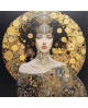 TABLEAU VERRE ART NOUVEAU LADY 3D 120X120 KARE DESIGN