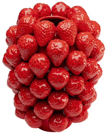 VASE STRAWBERRIES ROUGE KARE DESIGN